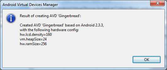 Successful AVD creation