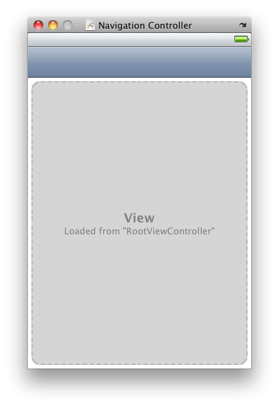 Navigation controller in Interface Builder