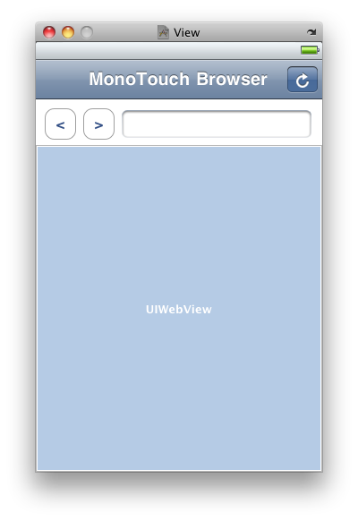 Browser app in Interface Builder Browser app in Interface Builder