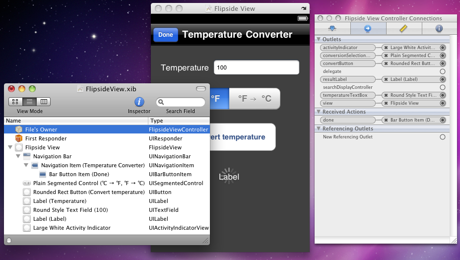 Setting up the web service client in Interface Builder