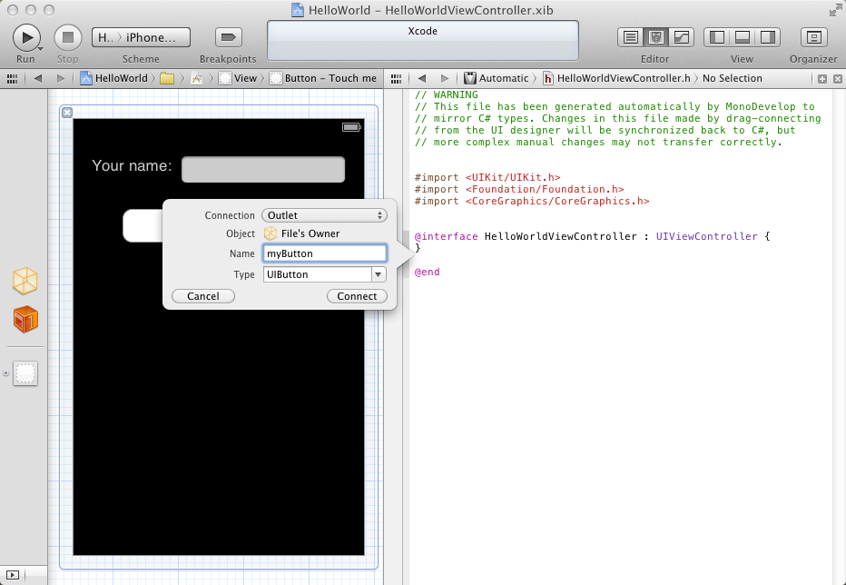 Naming an outlet Naming an outlet