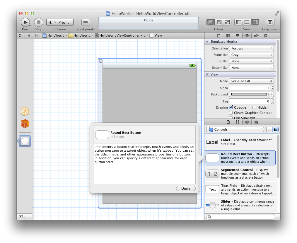 Selecting an object to add to the View Selecting an object to add to the View