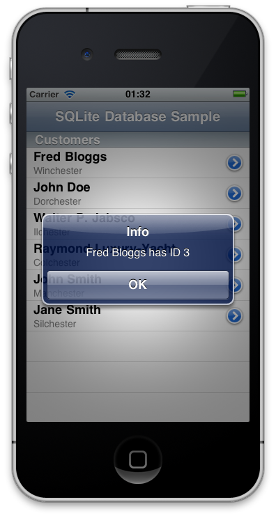 SQLite application running in the iPhone Simulator SQLite application running in the iPhone Simulator