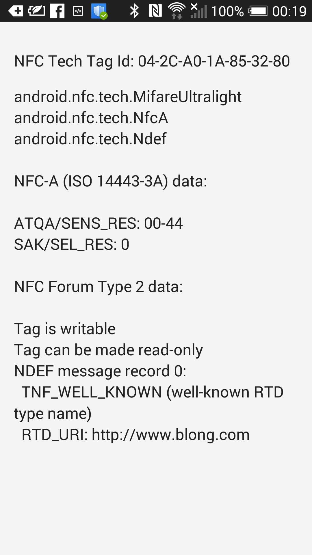 NFC sample app