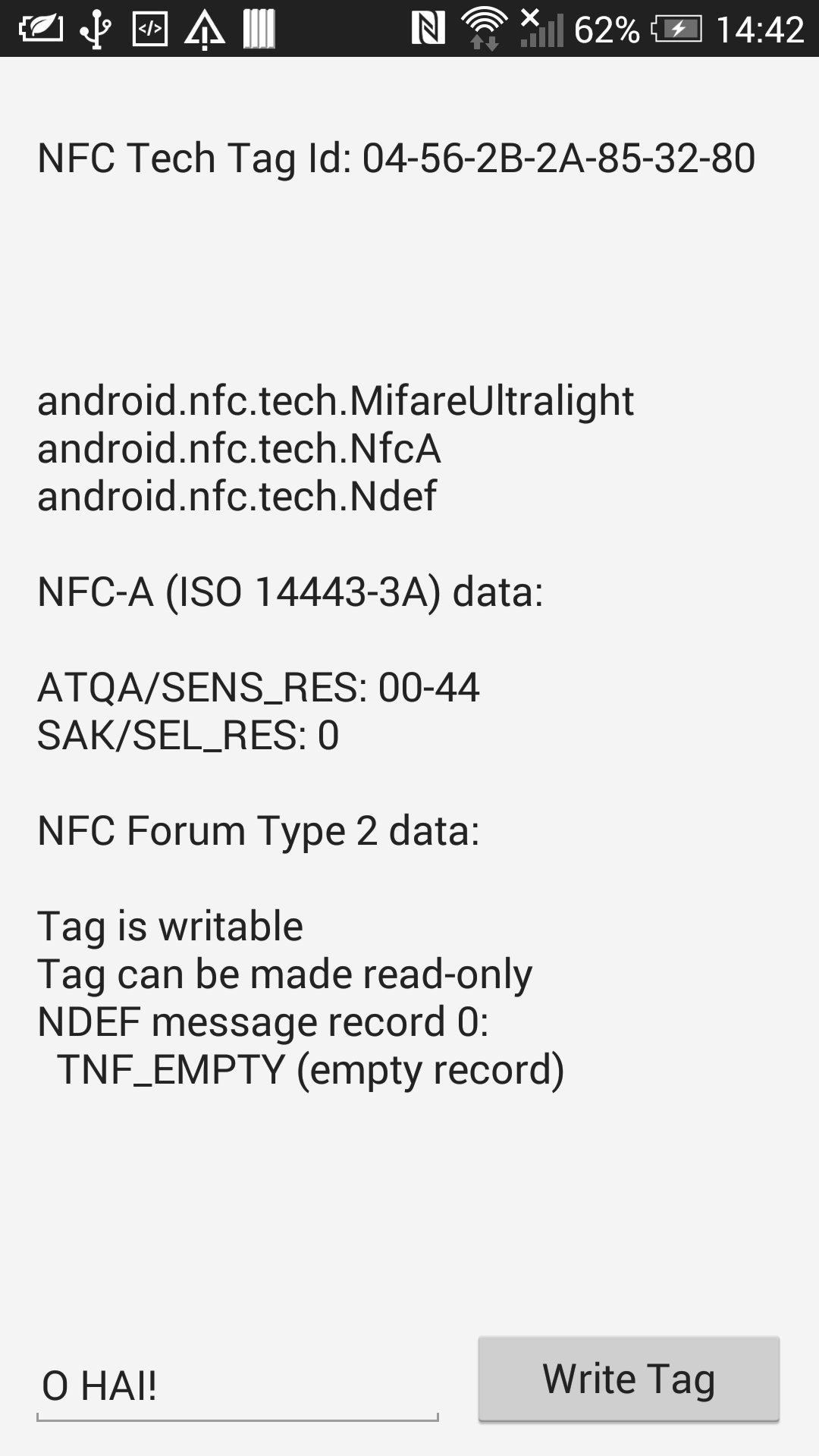 NFC sample app