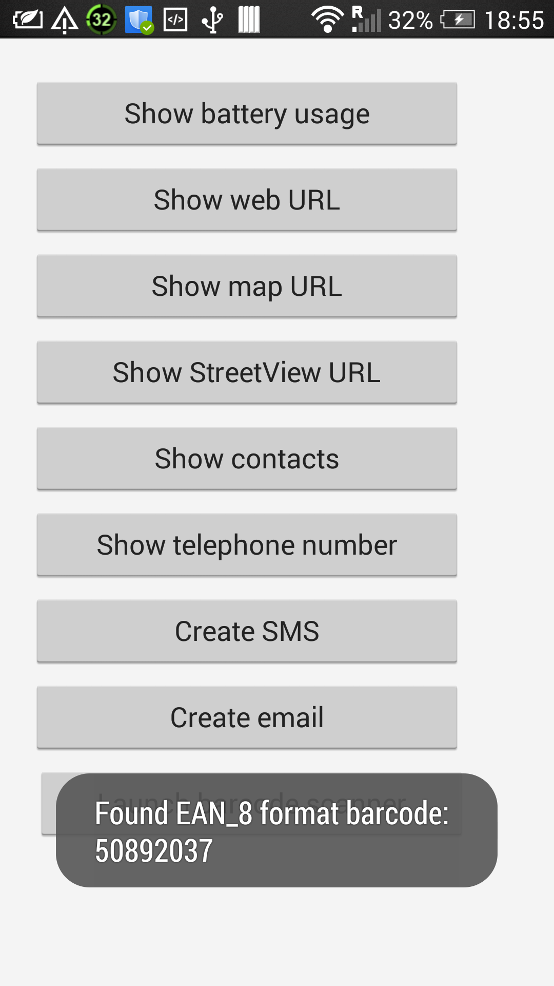 Delphi app receiving scanned barcode info